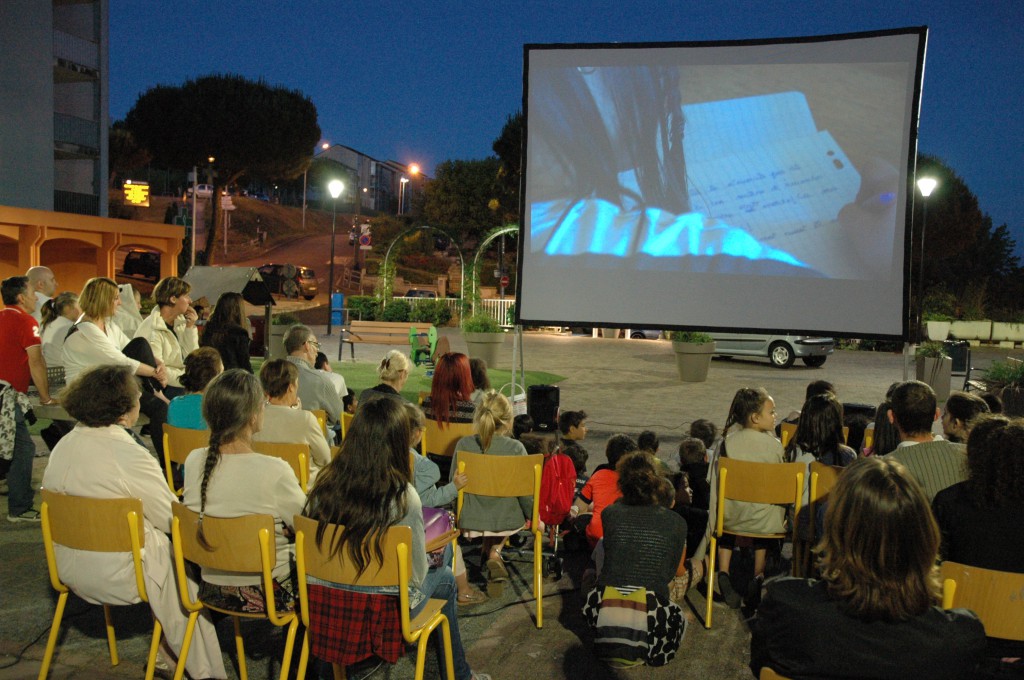 Projection en plein air