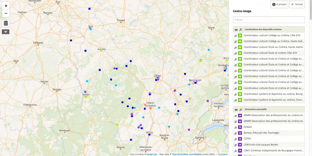 cartographie Bourgogne-Franche-Comte